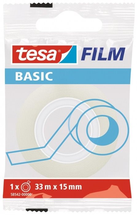 TESA Lepící páska BASIC transparentní, 33 m, 19 mm
