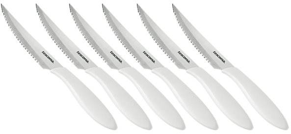 Tescoma Presto steakový nůž, 12 cm, 6 ks, bílá