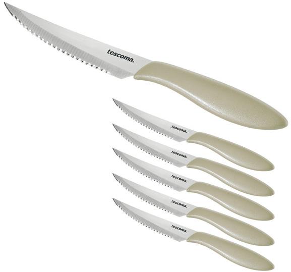 Tescoma Nůž steakový PRESTO 12 cm, 6 ks, béžová