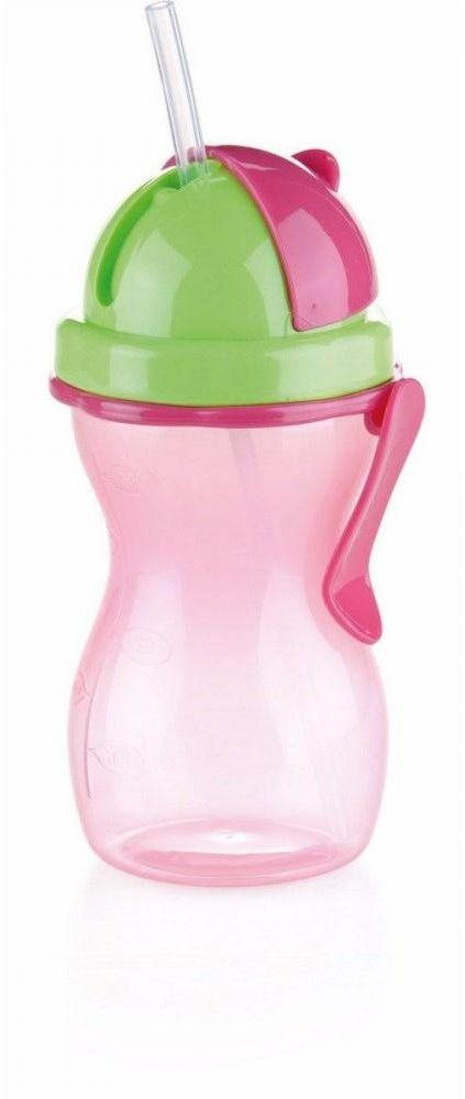 TESCOMA Dětská láhev s brčkem BAMBINI 300ml, růžová