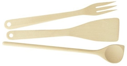 TESCOMA Sada 3 ks - vařečka, obracečka, vidlička WOODY 637418.00