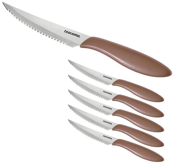 Tescoma Presto steakový nůž, 12 cm, 6 ks, hnědá