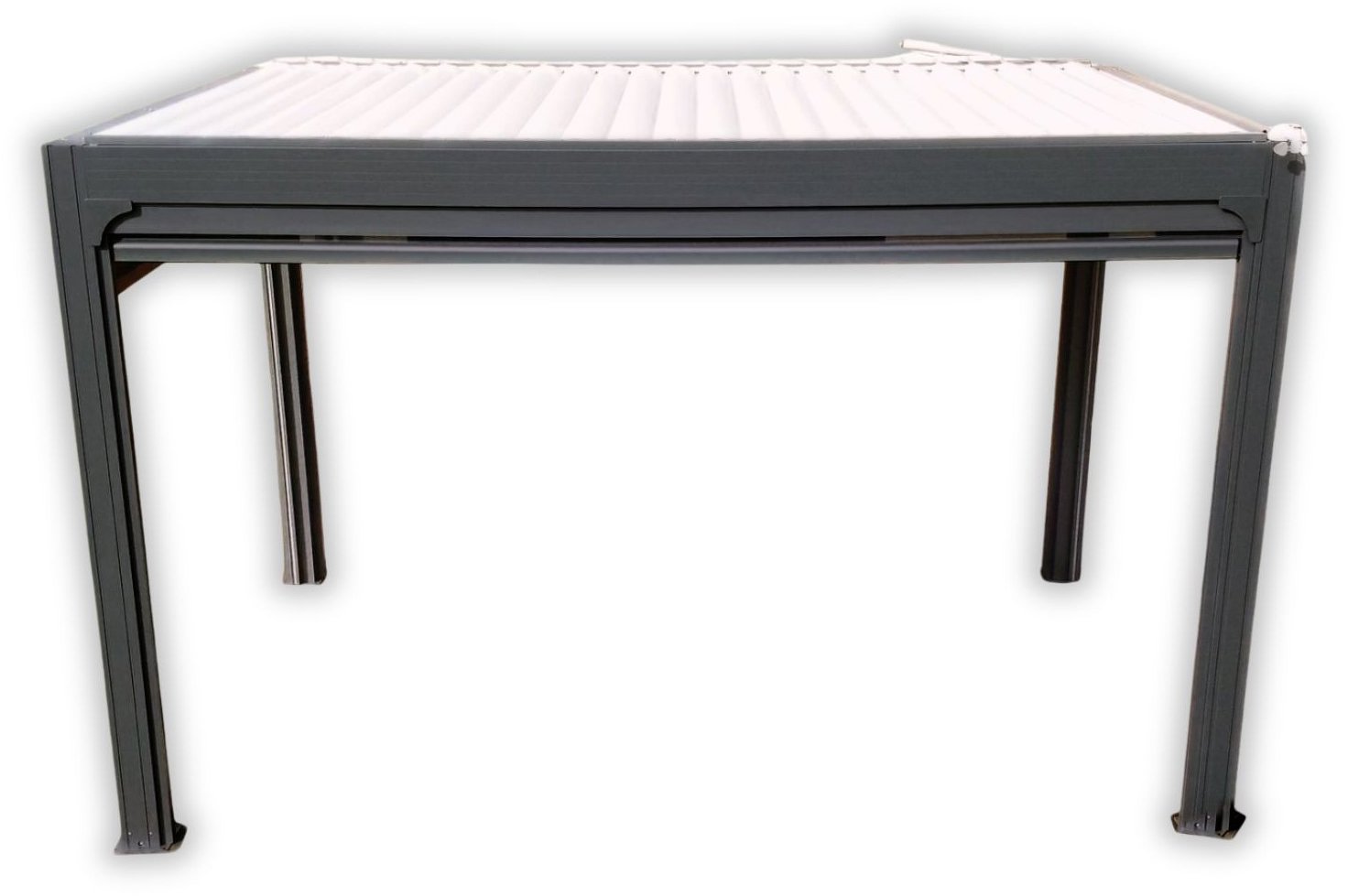 NOELA Bioklimatická automatická pergola PREMIUM, antracit, 3 x 4 m, bílé lamely
