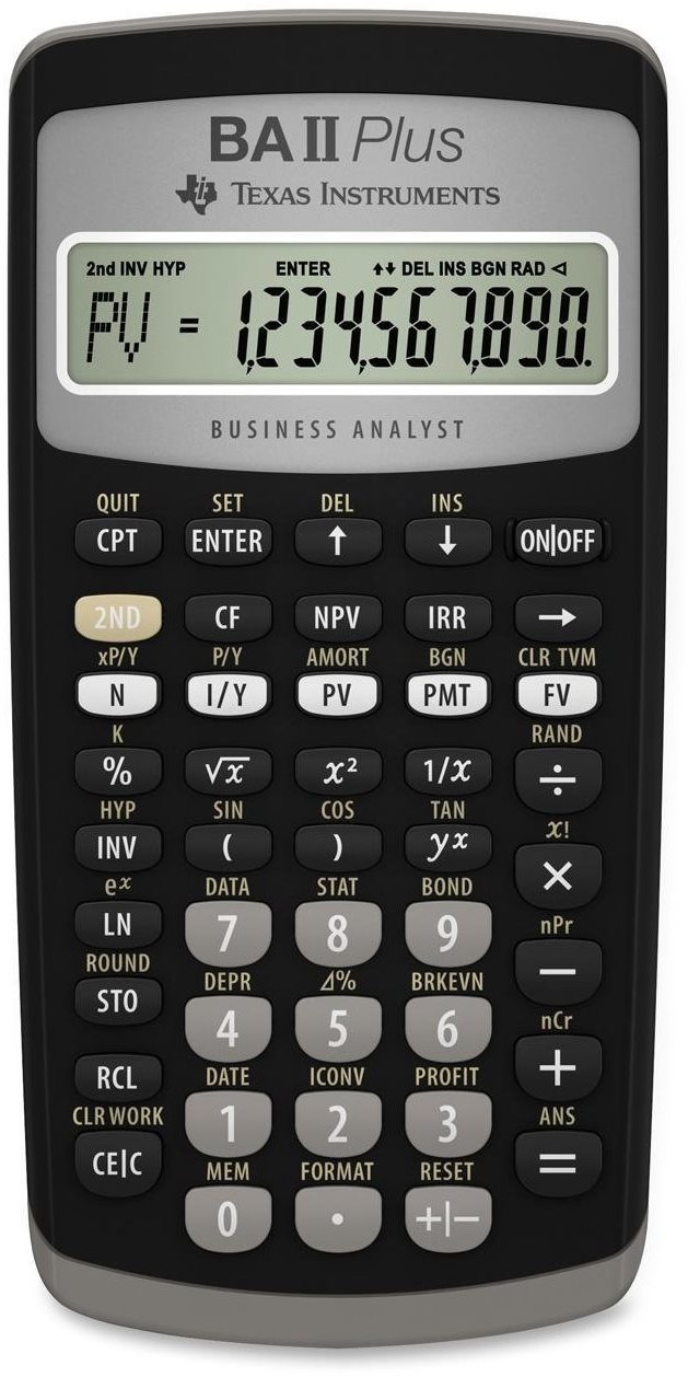 TEXAS INSTRUMENTS TI BA II PLUS