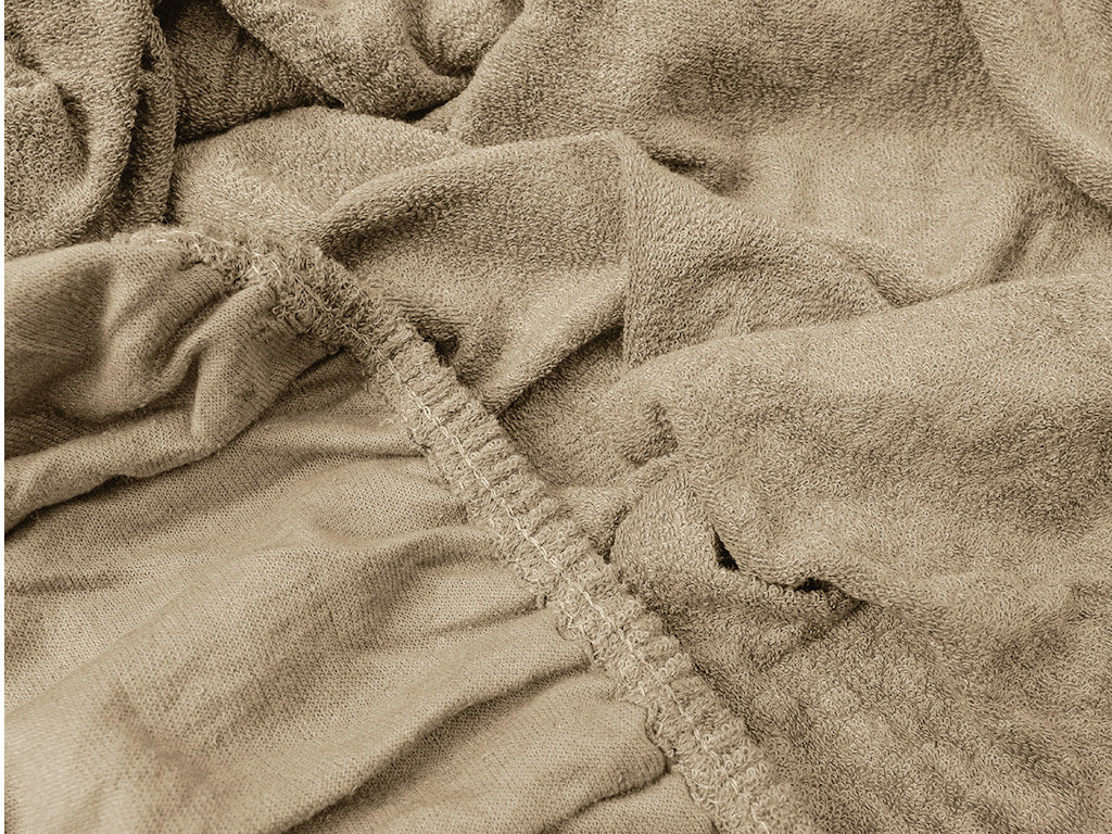 TEXTILOMANIE Froté prostěradlo 90 × 200 cm, béžové