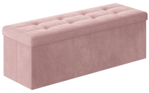 TEXTILOMANIE Taburet s úložným prostorem OTTOMAN 110 × 38 cm, růžový