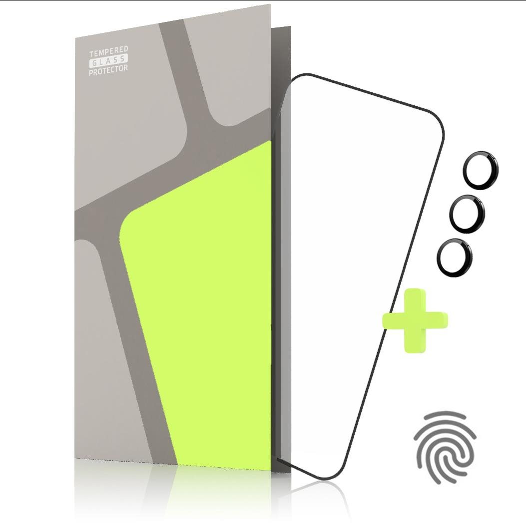 Tempered Glass Protector rámečkové pro Samsung Galaxy S23+ 5G + sklo na kameru (Case Friendly) černé