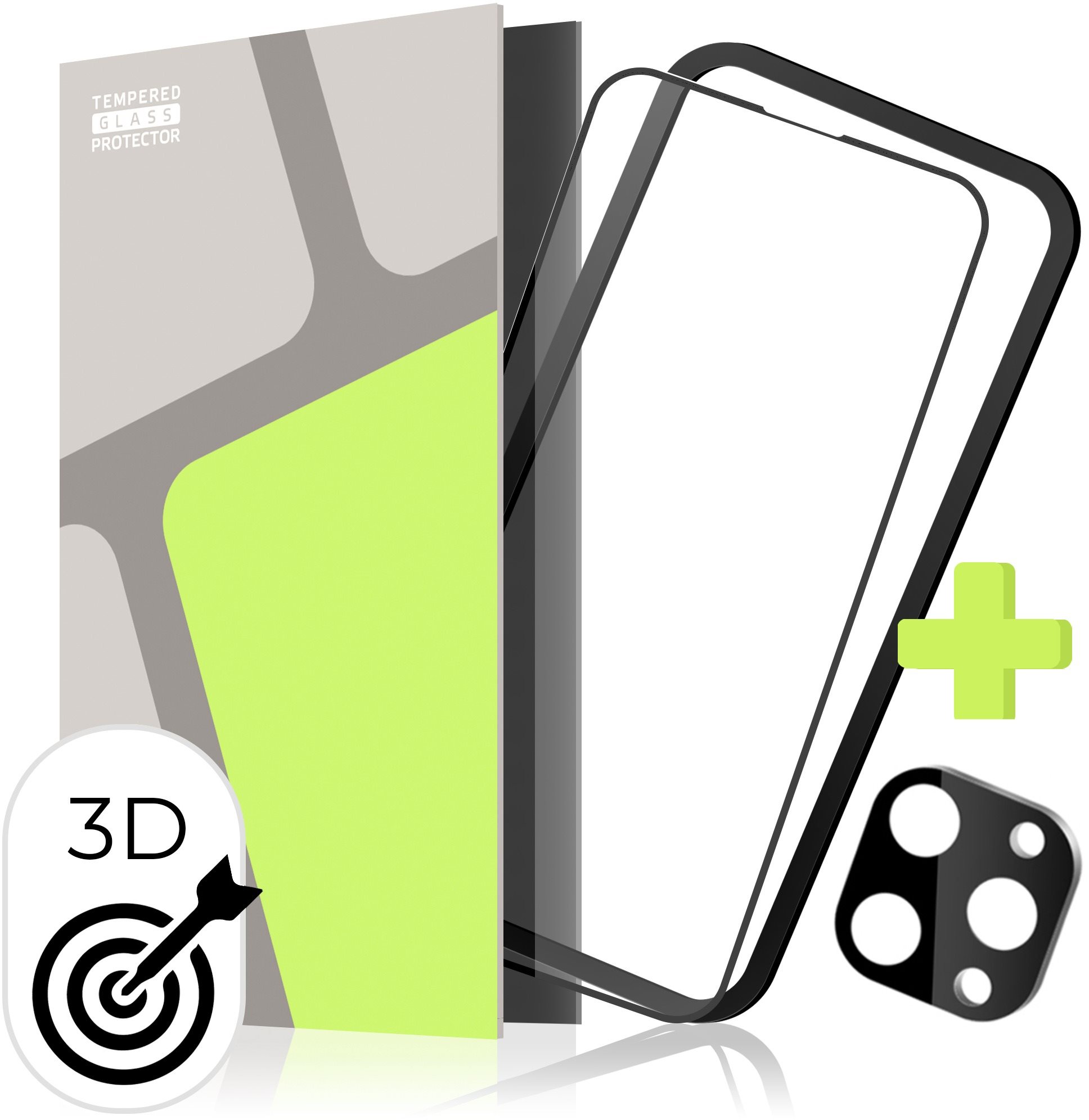 Tempered Glass Protector pro iPhone 15 Pro Max+ sklo na kameru + instalační rámeček (Case Friendly)