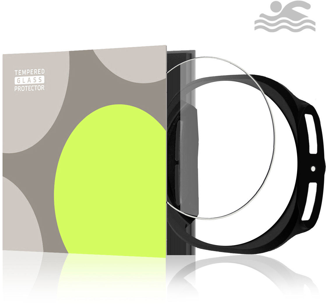 Tempered Glass Protector pro Samsung Galaxy Watch 8 44mm, voděodolné + pouzdro