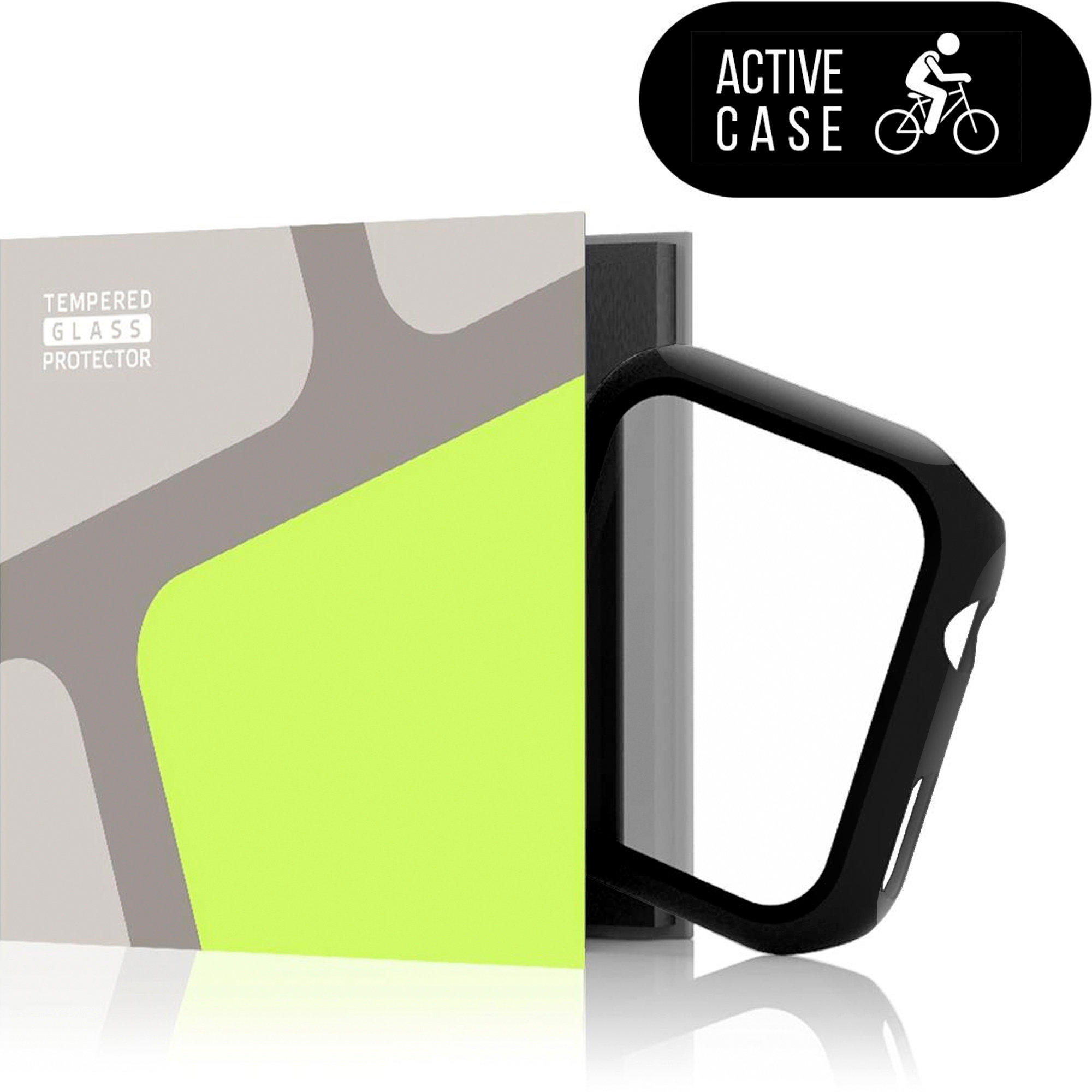 Tempered Glass Protector pro Apple Watch 9 / 8 / 7 41mm, černé lesklé