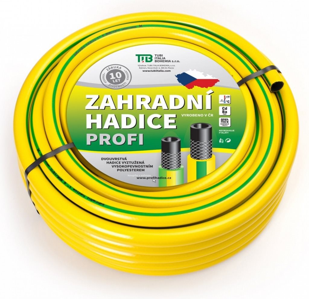 TUBI Hadice zahradní Astra Yellow Profi 3/4", žlutá - délka 25 m