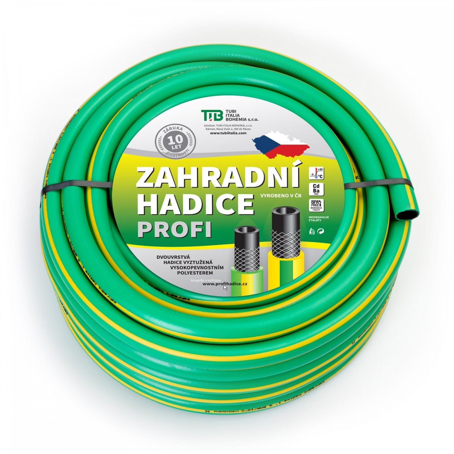 TUBI Hadice zahradní Astra Green Profi 3/4", zelená - délka 25 m