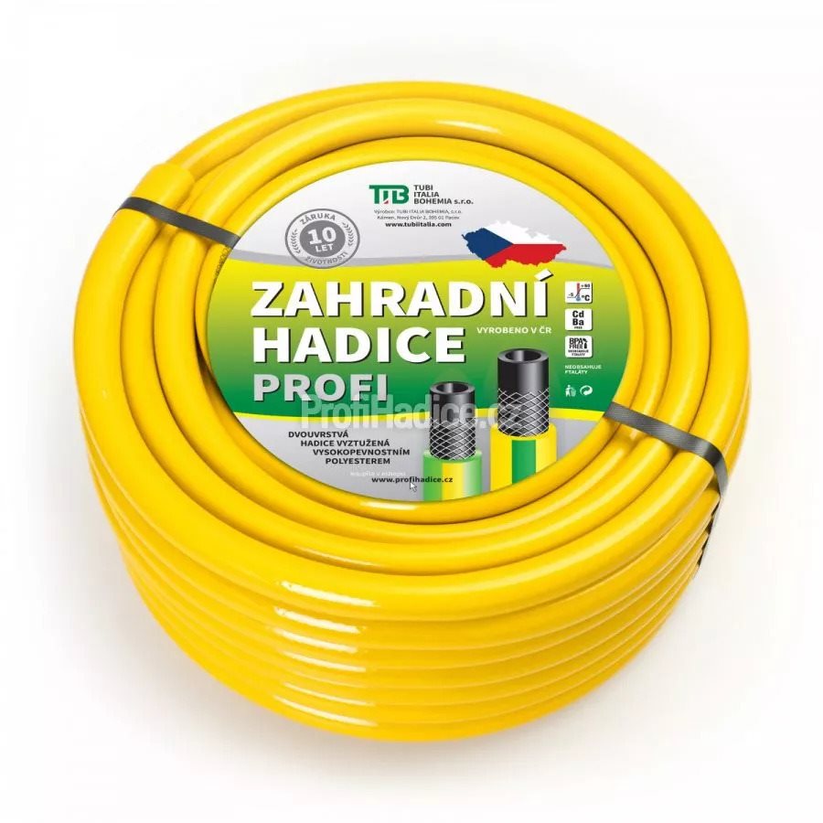 TUBI Hadice zahradní Profi 3/4", černo/žlutá - délka 25 m