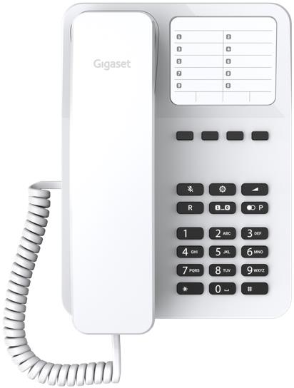 Gigaset DESK 400 bílá - stolní telefon s výbornou kvalitou hovoru a moderním designem