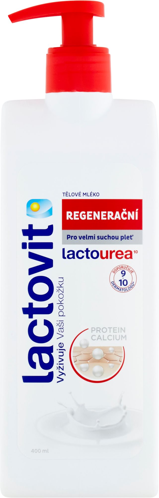 LACTOVIT Lactourea Tělové mléko regenerační 400 ml
