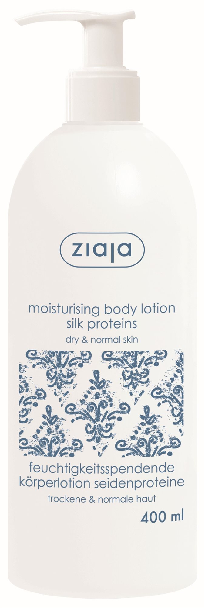 ZIAJA Hedvábné proteiny Tělové mléko hydratační 400 ml