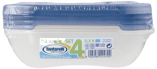 Tontarelli Nuvola Set dóz 0,5 l 4 ks modrá