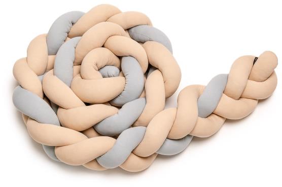 T-TOMI Pletený mantinel 220 cm Beige + Grey