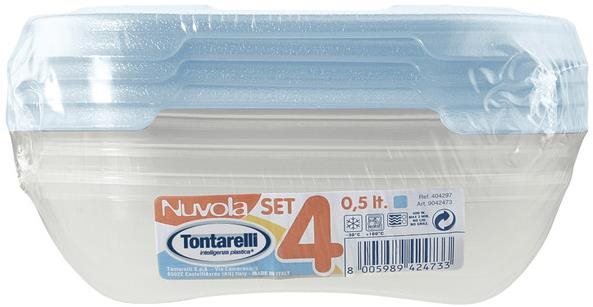 Tontarelli Dóza na potraviny 4x0,5 L Nuvola světle modrá