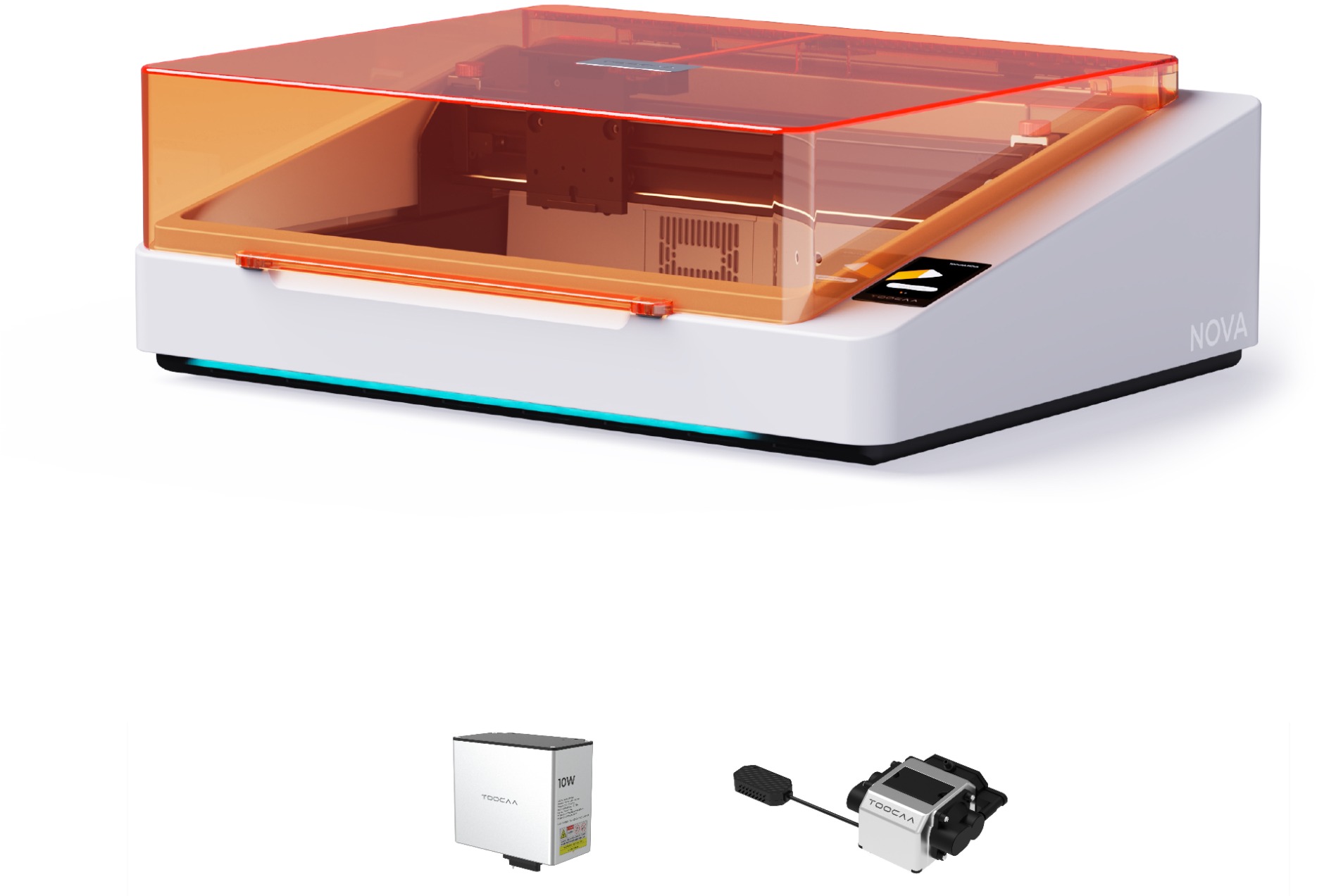 3D tiskový a gravírovací stroj TOOCAA NOVA Basic-10W v černé barvě