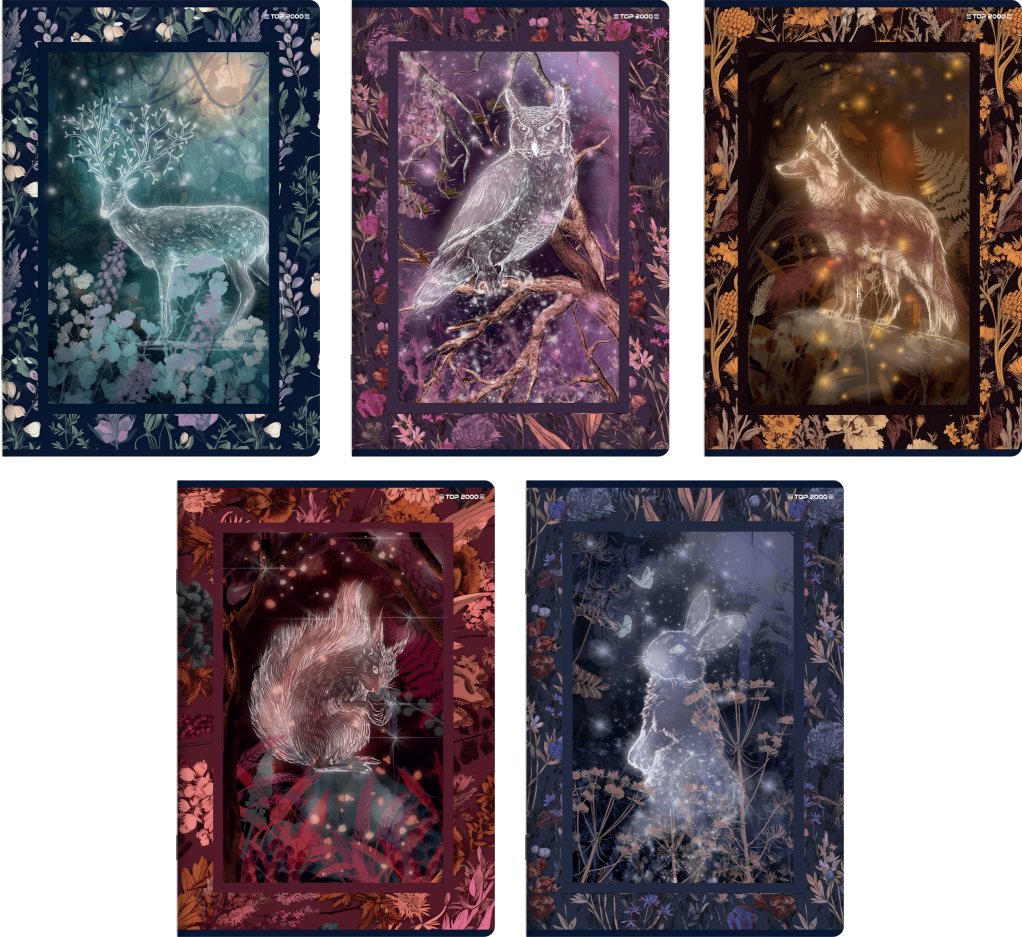 TOP 2000 Fairy-Tale Story A5, linkovaný, 32 listů - mix motivů