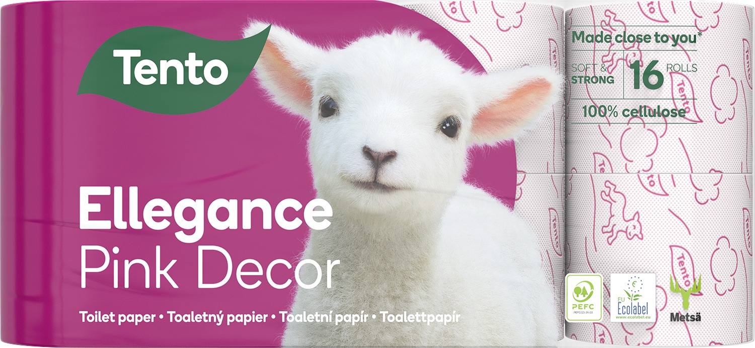 TENTO Ellegance Pink Decor (16 ks)