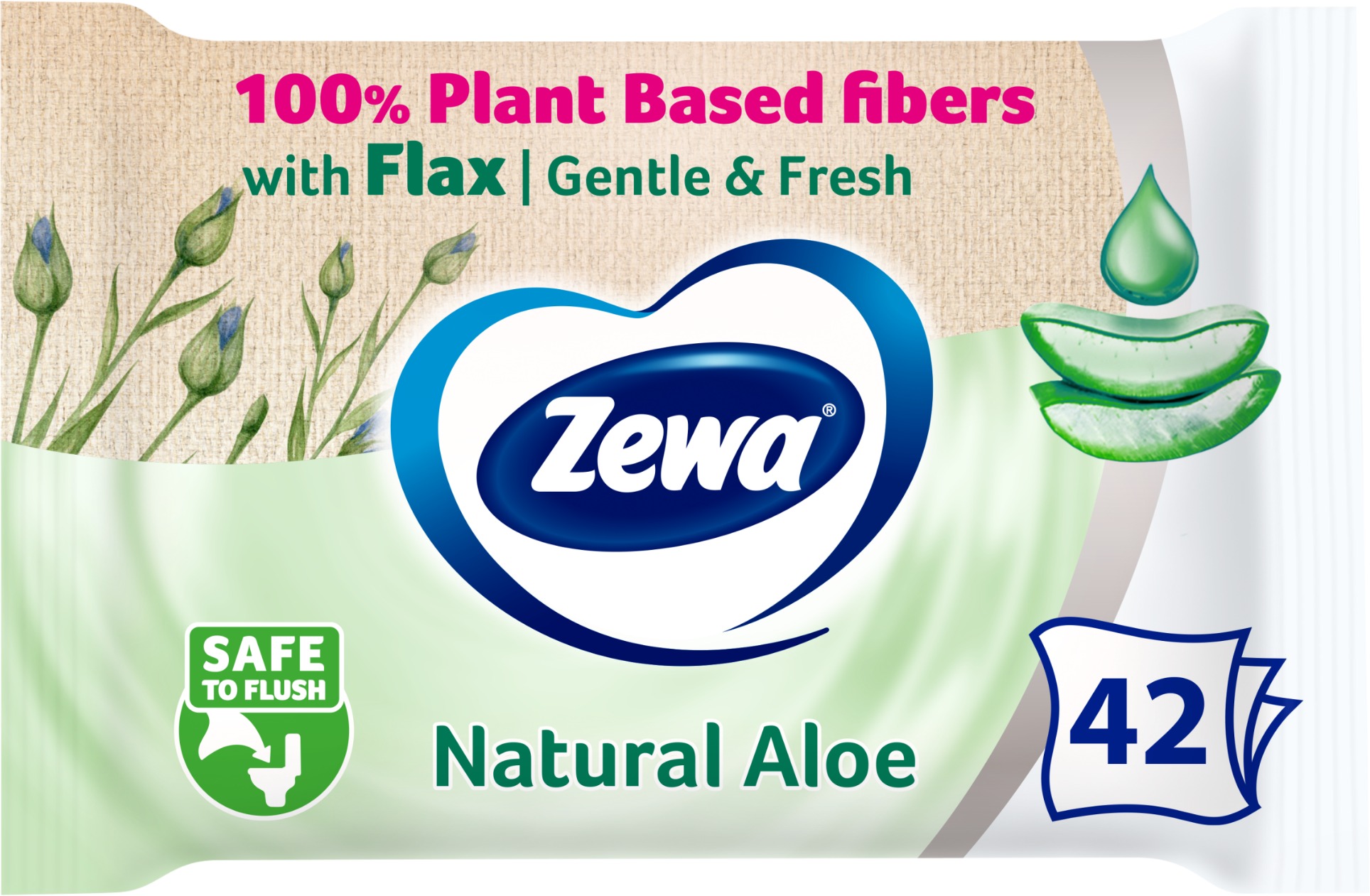 ZEWA Aloe Vera vlhčený toaletní papír (42 ks)
