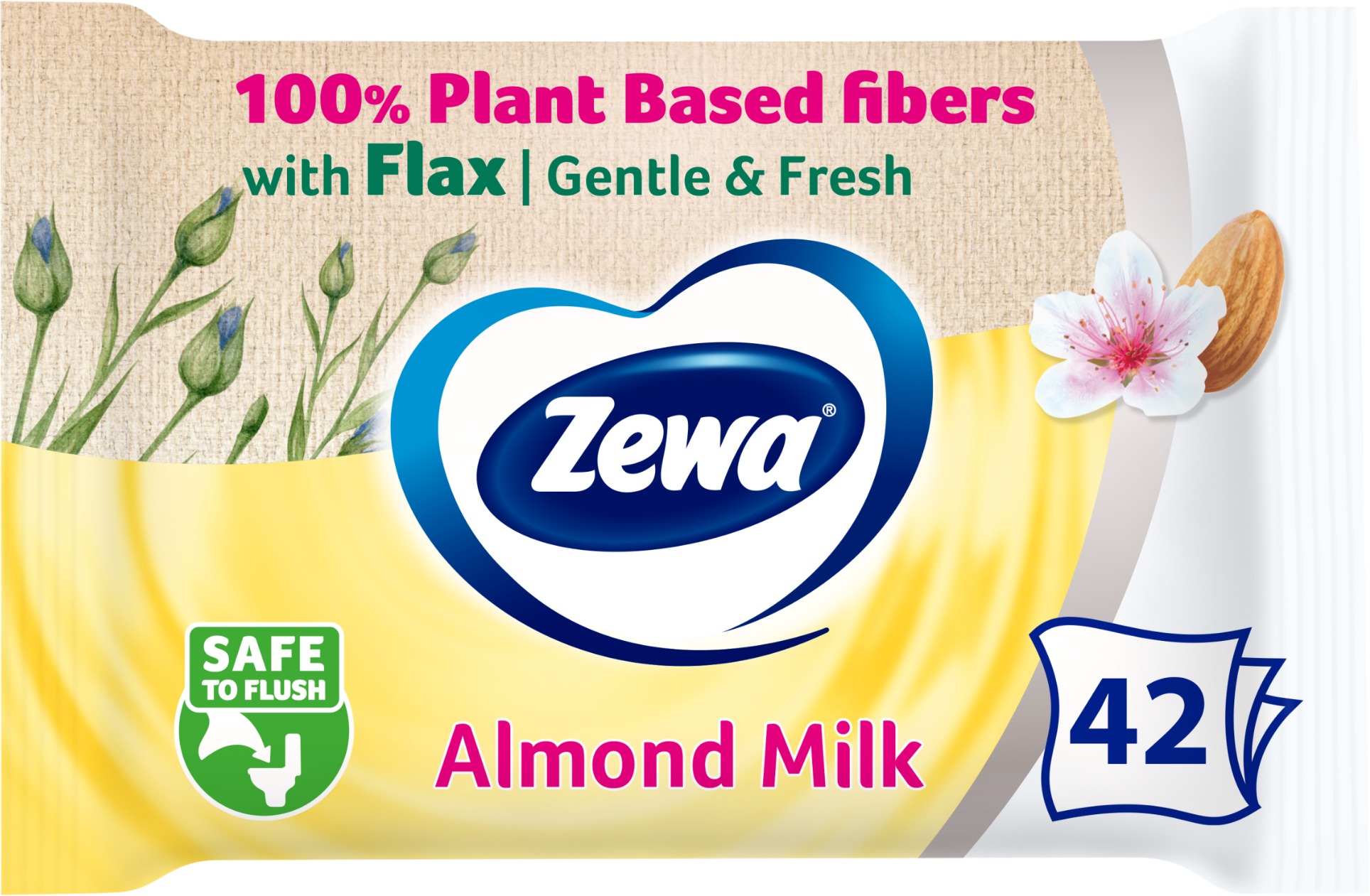 ZEWA Almond Milk vlhčený toaletní papír (42 ks)