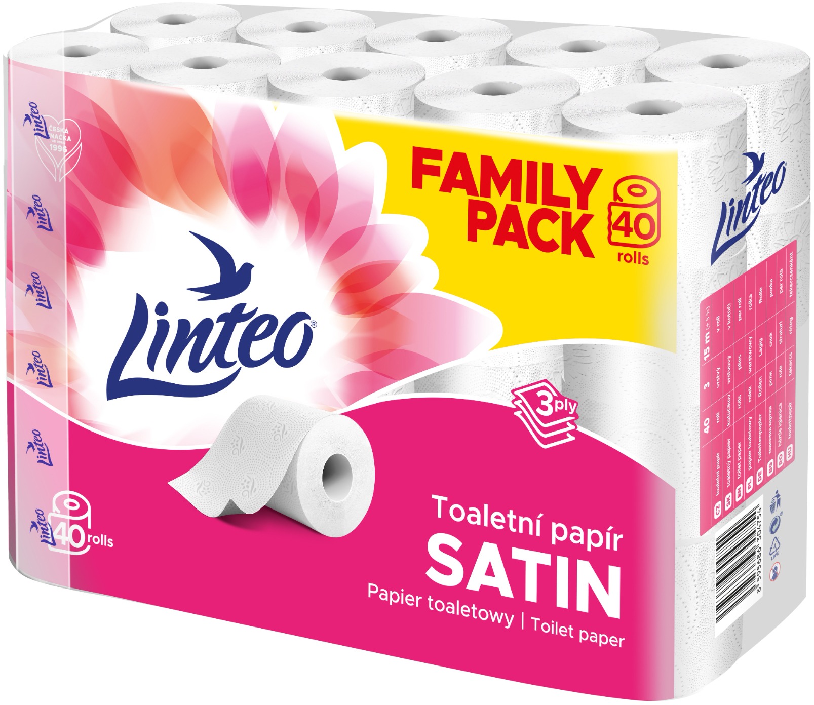 LINTEO Satin bílý (40 ks)
