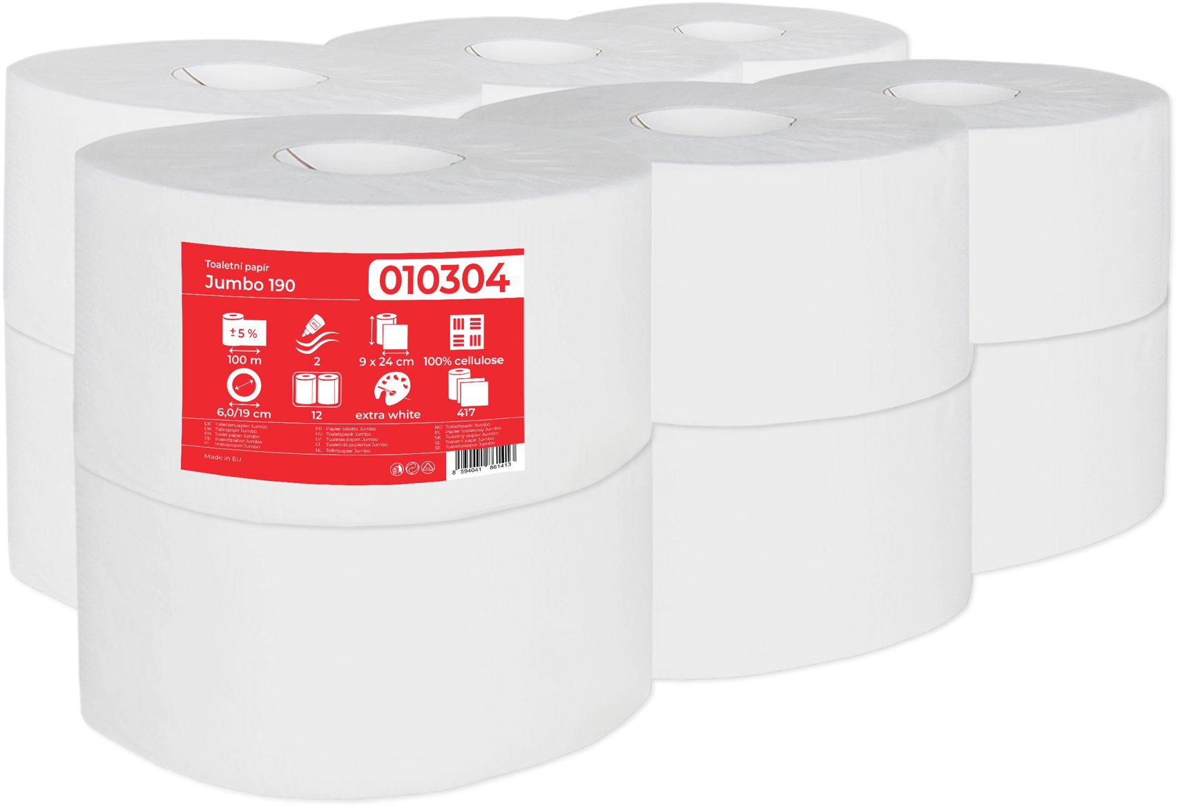 PRIMASOFT Jumbo 190 bílý celulóza (12 ks)
