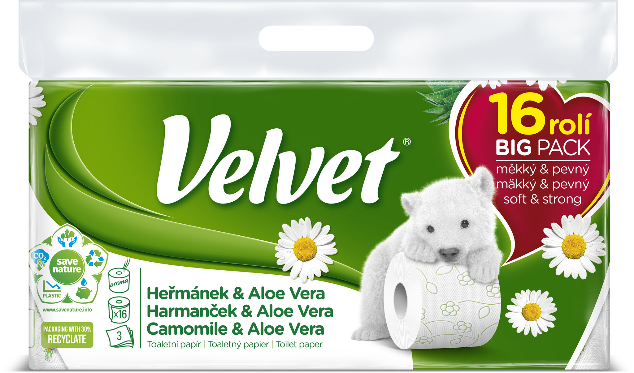 VELVET Heřmánek & Aloe Vera (16 ks)