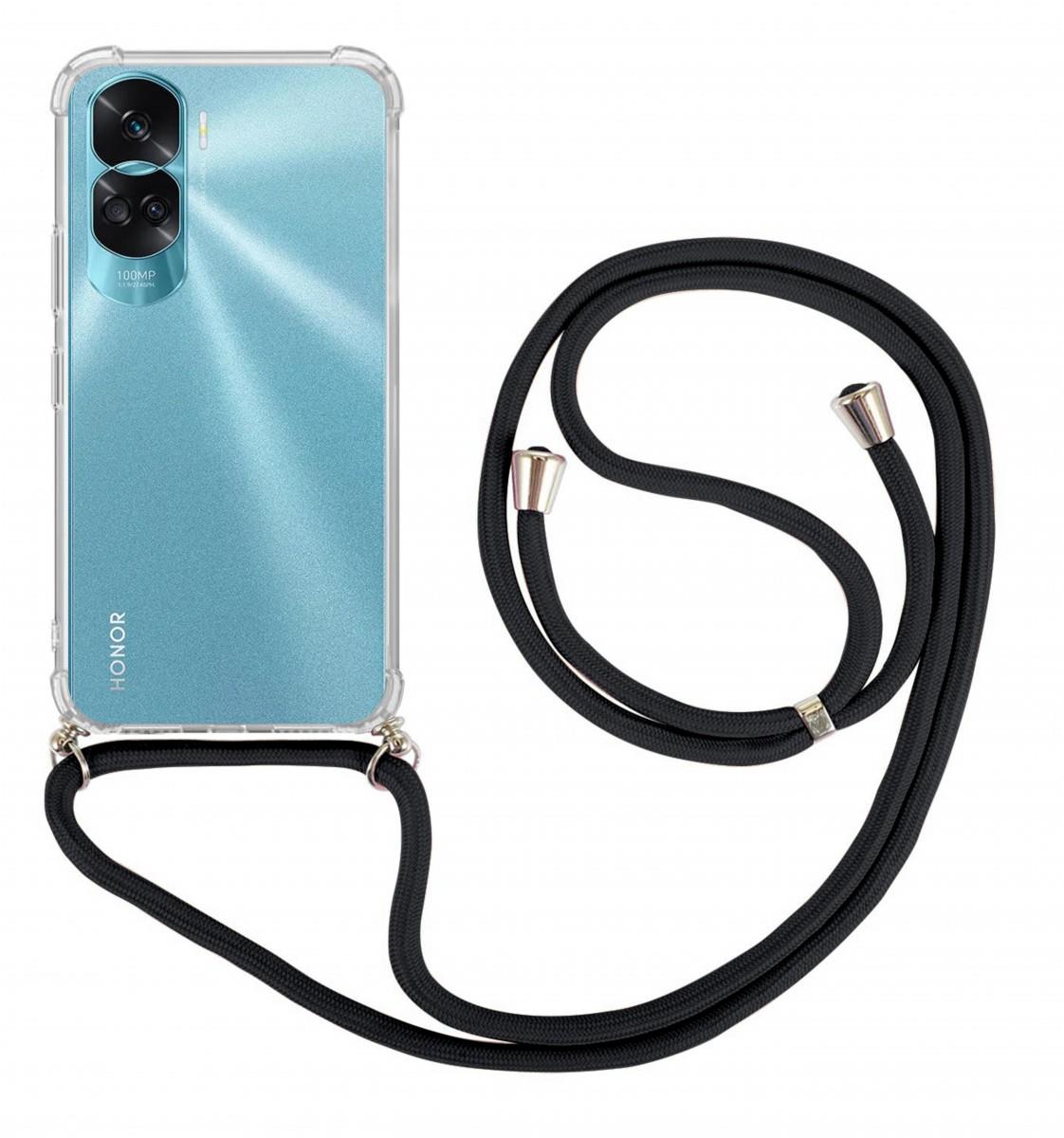 TopQ Kryt Honor 90 Lite 5G s černou šňůrkou průhledný 106210