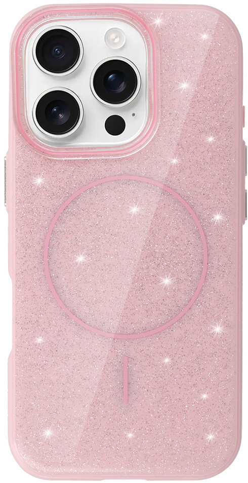 TopQ Zadní kryt Magsafe Slim Shiny pro iPhone 15 Pro light pink