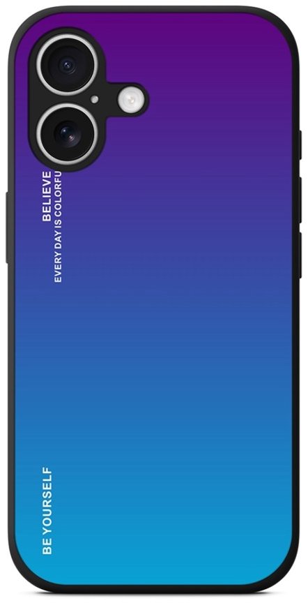 TopQ Kryt LUXURY iPhone 16 pevný duhový purpurový 124851