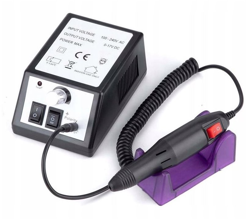 TopKing Profesionální bruska na nehty Mercedes 2000 černá, s 53 nástavci, 20 000 ot / min, Easy-Lock