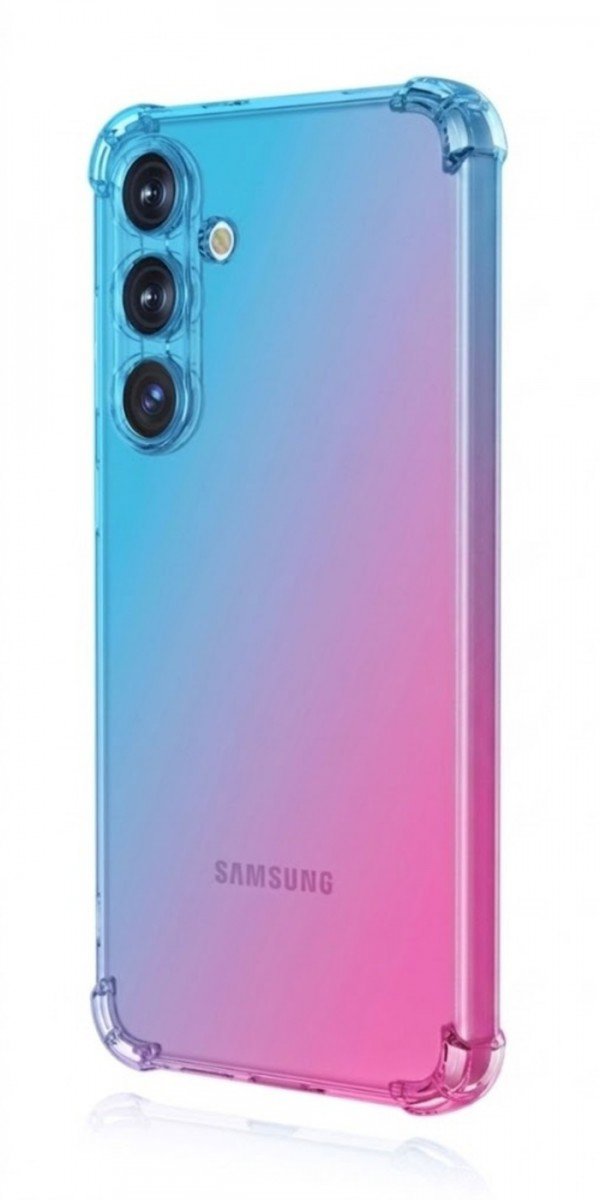TopQ kryt Samsung A37 5G Shock duhový modro-růžový