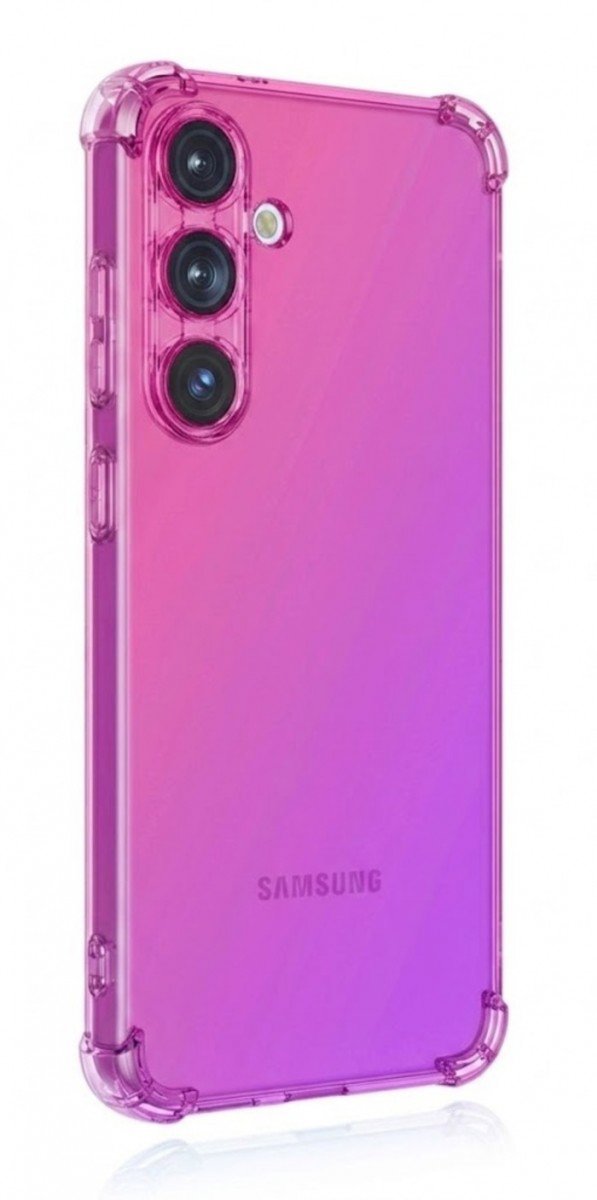 TopQ kryt Samsung A37 5G Shock duhový růžovo-fialový