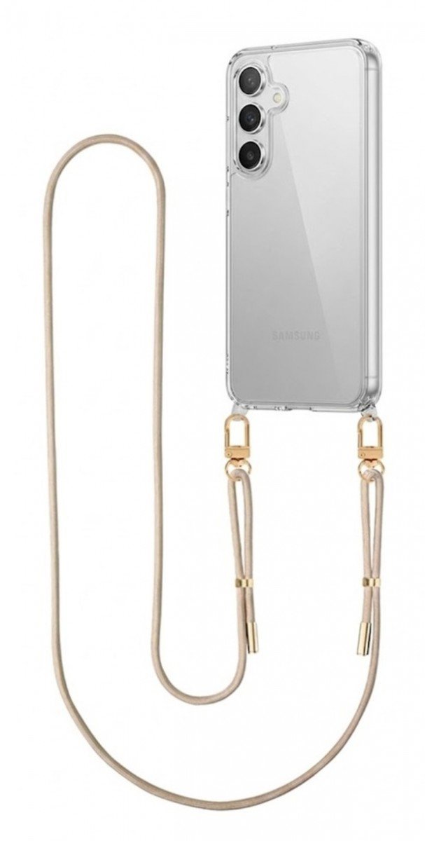TopQ kryt Esthetique Samsung S25 s béžovou šňůrkou průhledný