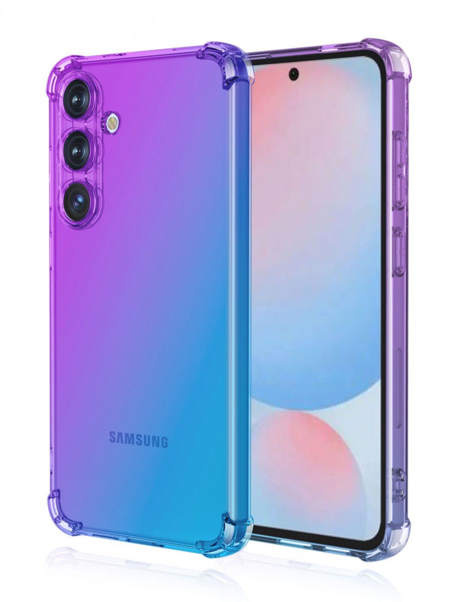 TopQ Kryt Samsung A36 Shock duhový fialovo-modrý 138598