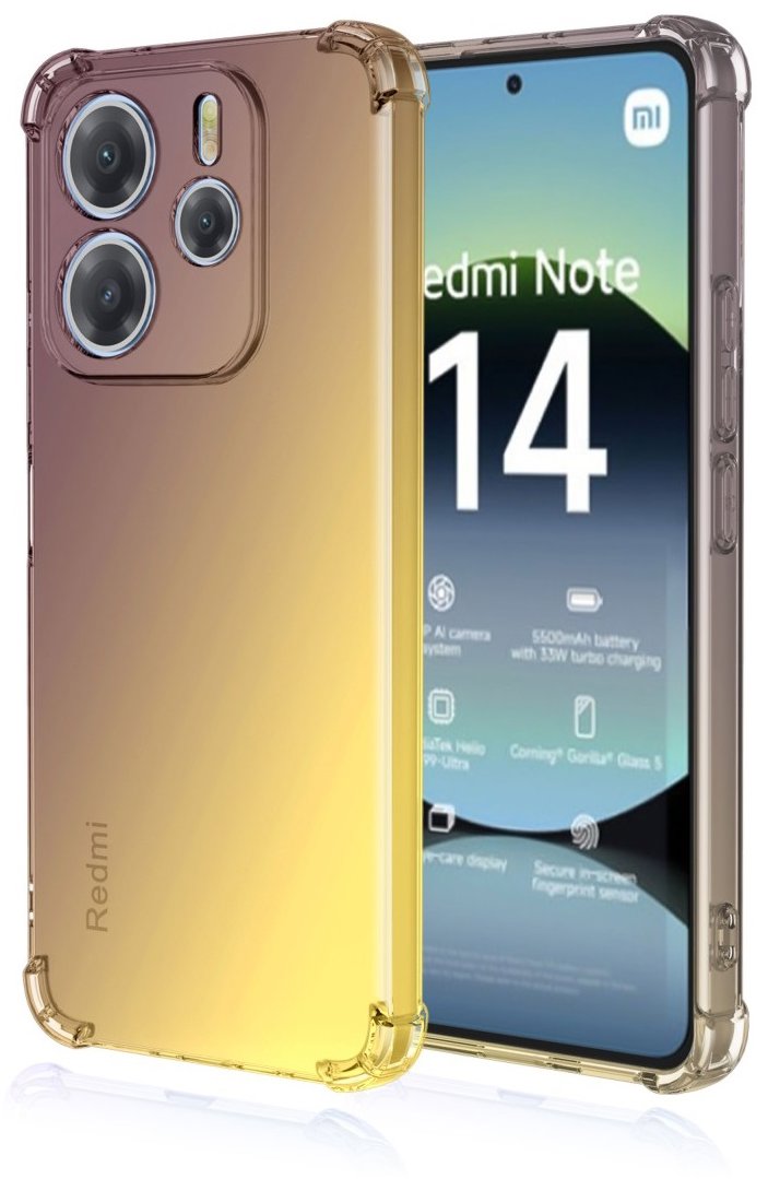 TopQ Kryt Xiaomi Redmi Note 14 Shock duhový purpurovo-žlutý 136553