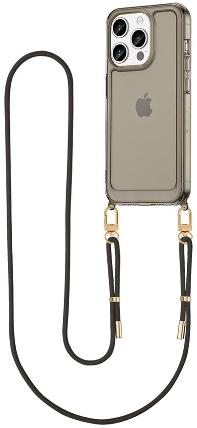 TopQ Esthetique iPhone 15 Pro s černou šňůrkou tmavý 126532