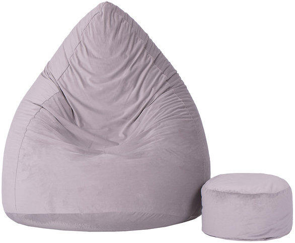 Sedací vak TopKing XXXXL šedý s podnožníkem XL