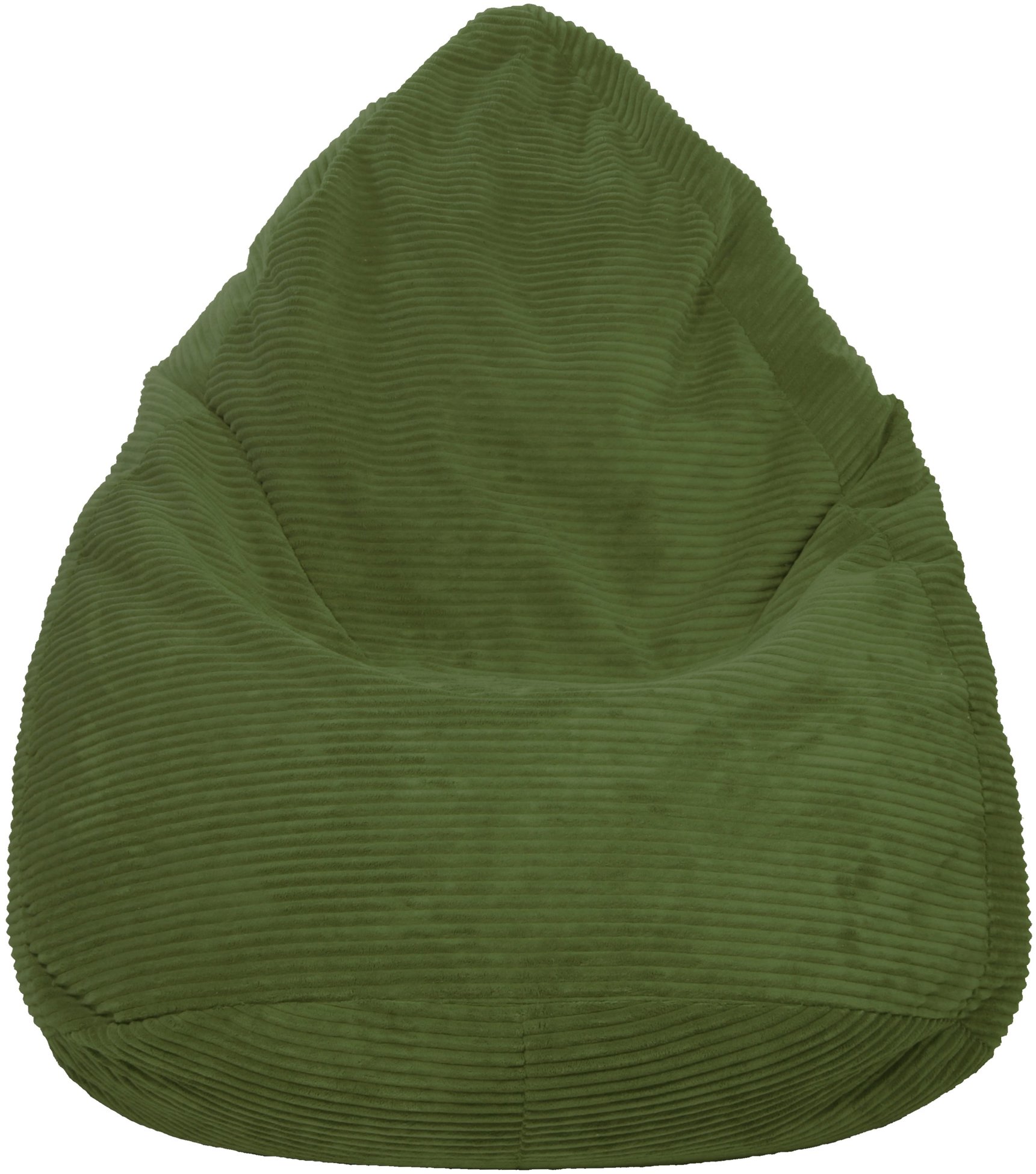 Sedací vak manšestr Lincoln v tmavě zelené barvě, průměr 125 cm