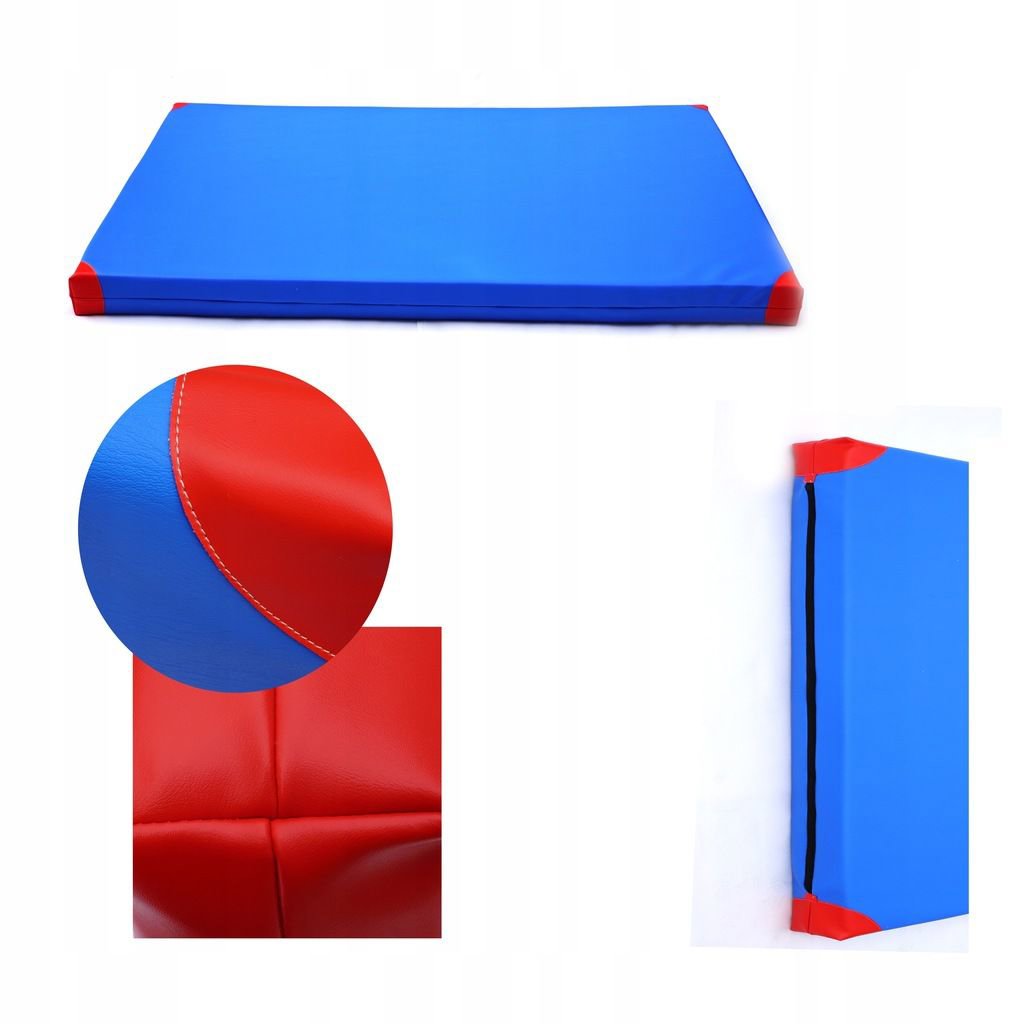 TopKing Profesionální gymnastická žíněnka pro sportovce 200 × 120 × 10 cm Modrá/Červená
