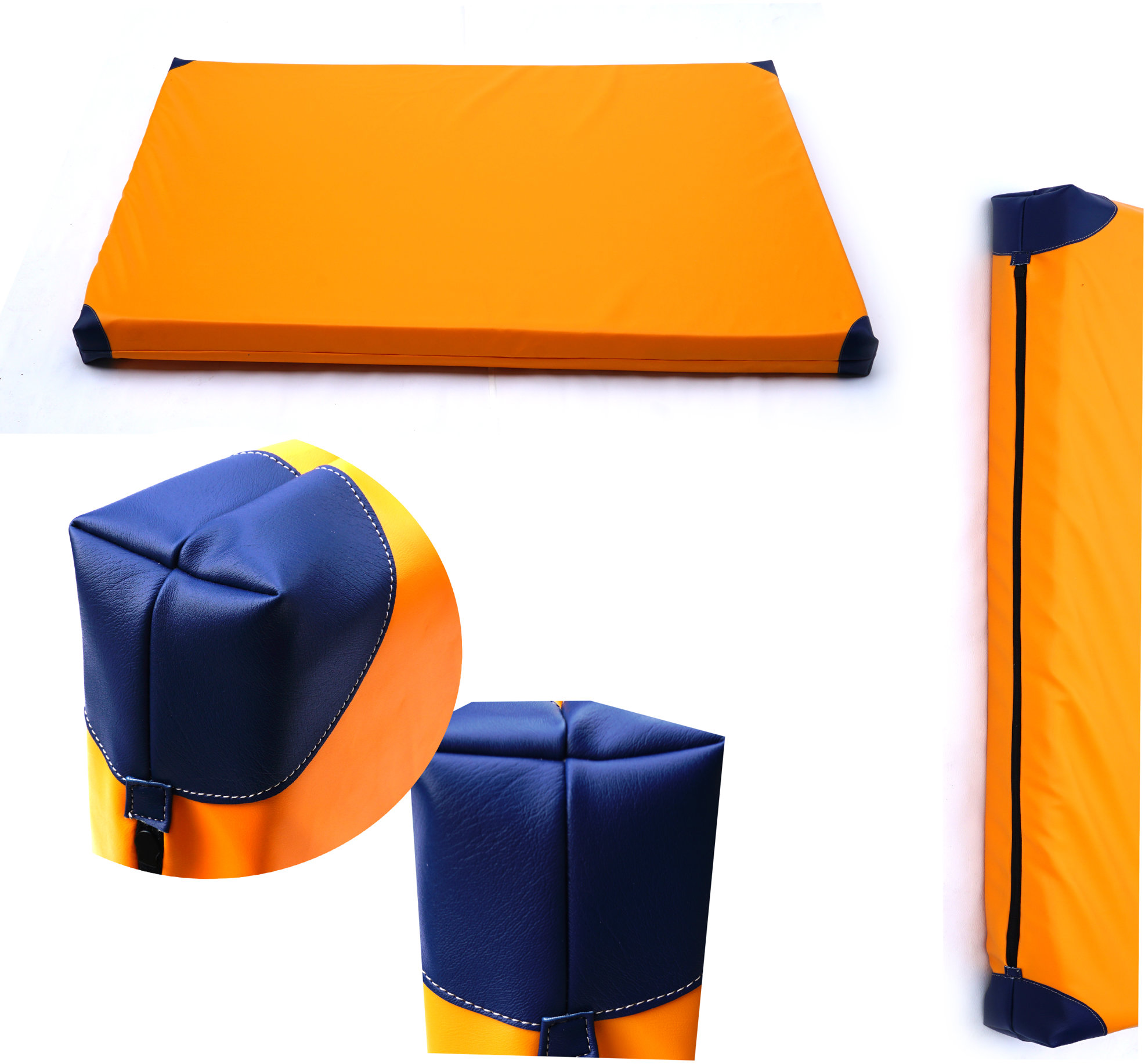 TopKing Profesionální gymnastická žíněnka pro sportovce 200 × 120 × 10 cm Oranžová/Granátová