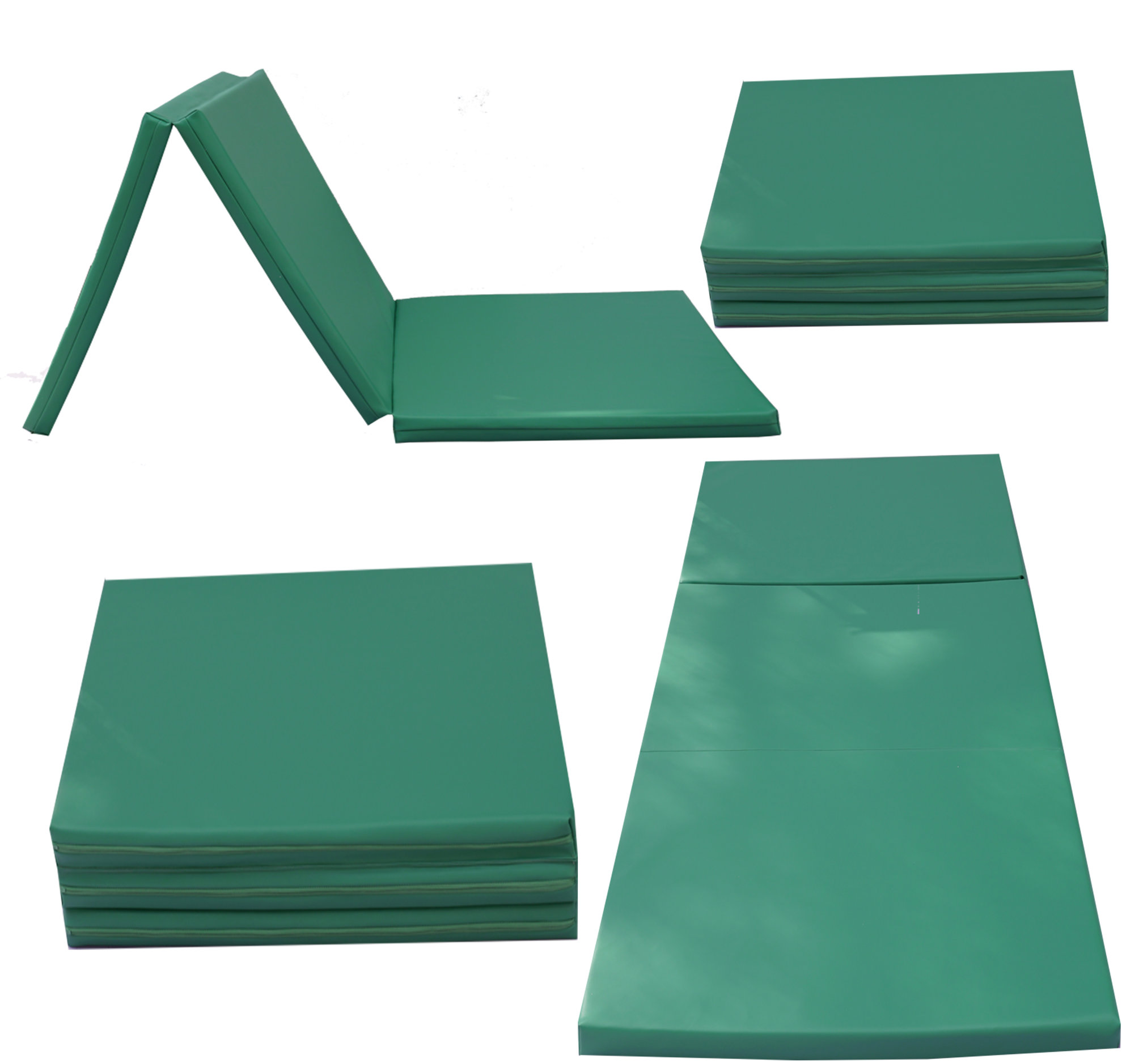 TopKing Skládací gymnastická a rehabilitační matrace 3dílná 195 × 85 × 5 cm Tyrkysová