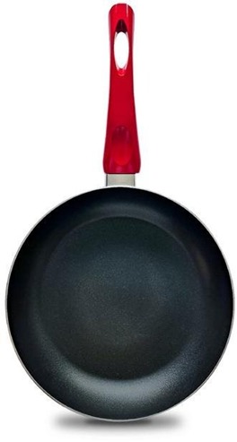 KITCHISIMO Pánev 28 cm červená ind., nepřilnavý povrch