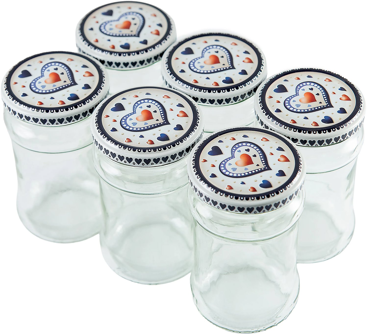 TORO Sada sklenic 6 ks na zavařování 315 ml s víčkem