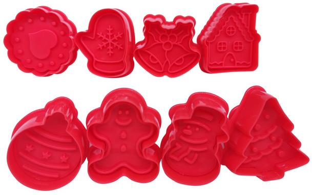 TORO Razítka na vánoční cukroví 8 ks Christmass, plast