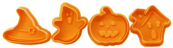 TORO Razítko na cukroví 4 ks Halloween oranžové, plast
